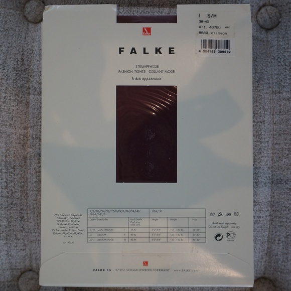 FALKE - Fashion Tights, Strumpfhose, Collant Mode, Crimson, S/M - Picture 2 of 2